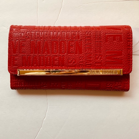 Steve Madden Tri-Fold Wallet, Red, NWT - Picture 12 of 12